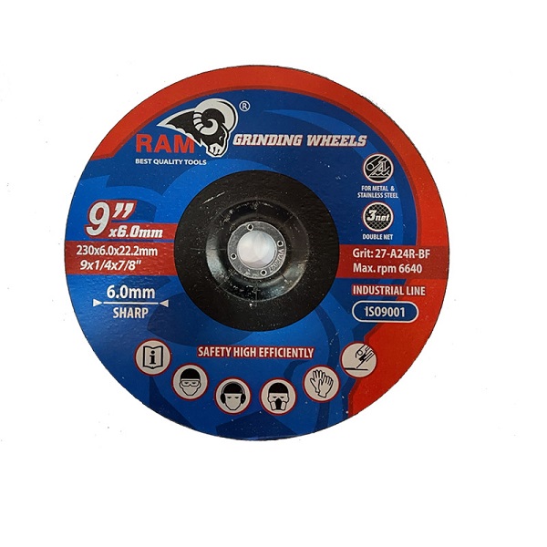 9”Aluminum Oxide Grinding Disc For Mental Surface