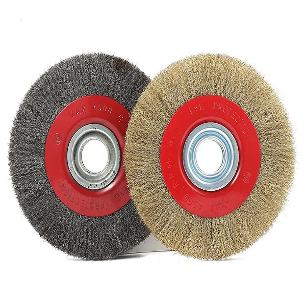 4” Flat Crimped Wire Wheel Brush For Grime Removal