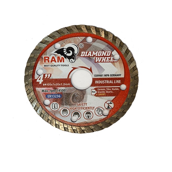 4”Turbo Rim Diamond Saw Blade for Ceramic - Continuous Rim